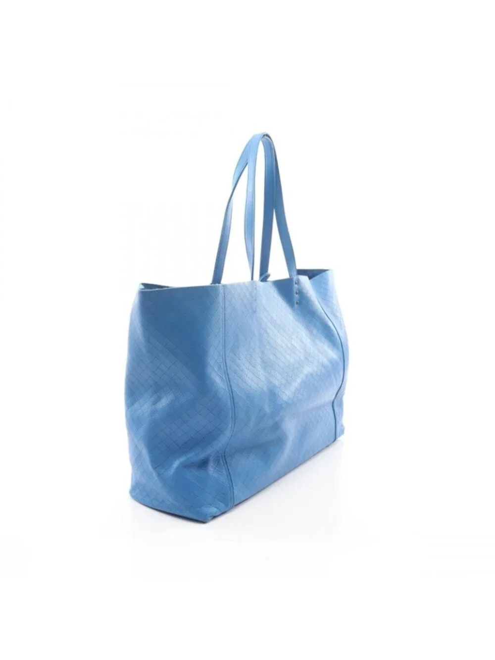 Bottega Veneta Tote Intrecci Omirage Papillon Blue Leather